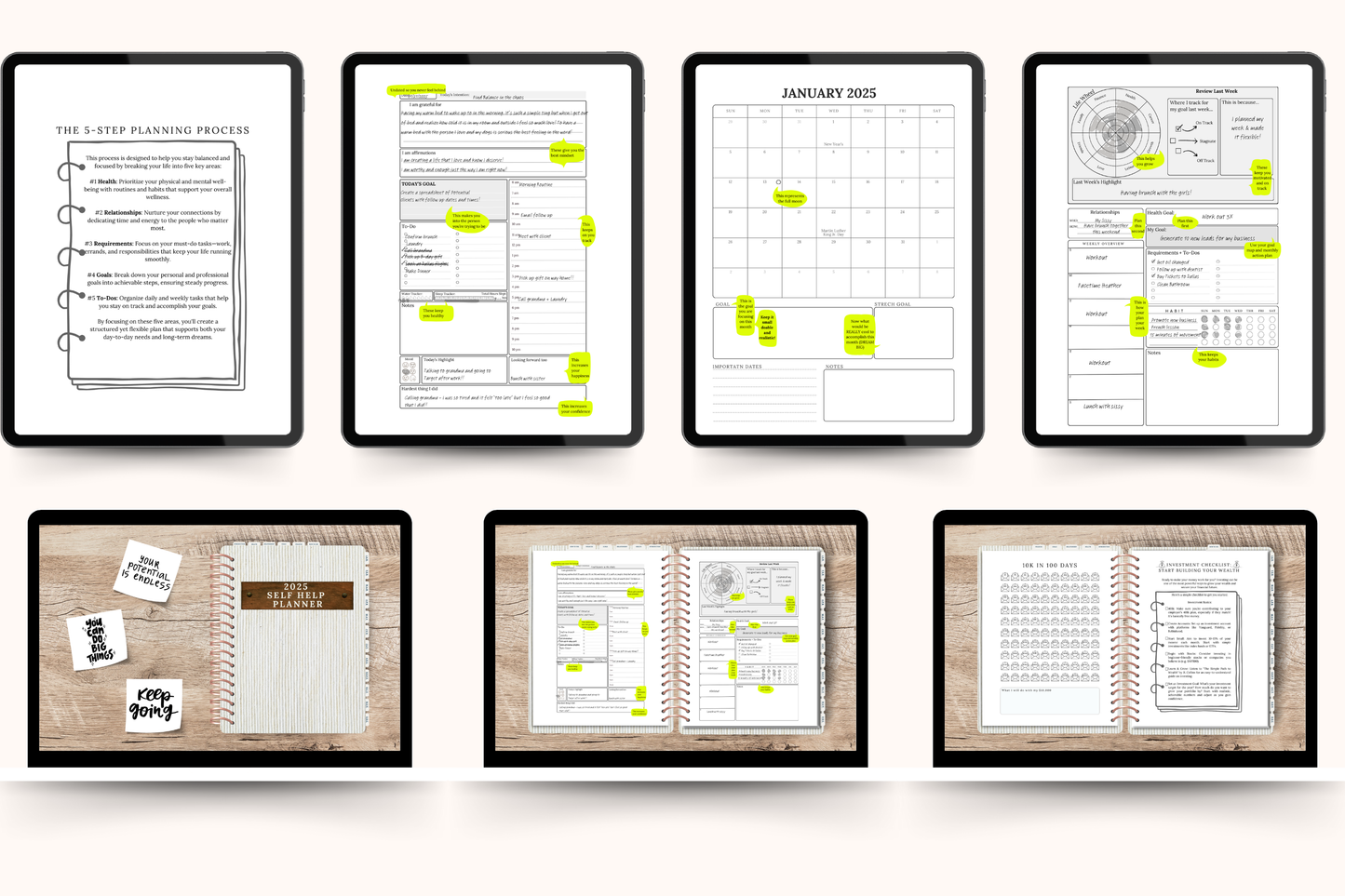 The Self Help Planner - Take Control of Your Time, Build Flexible Routines, and Create a Life You Love in 2025