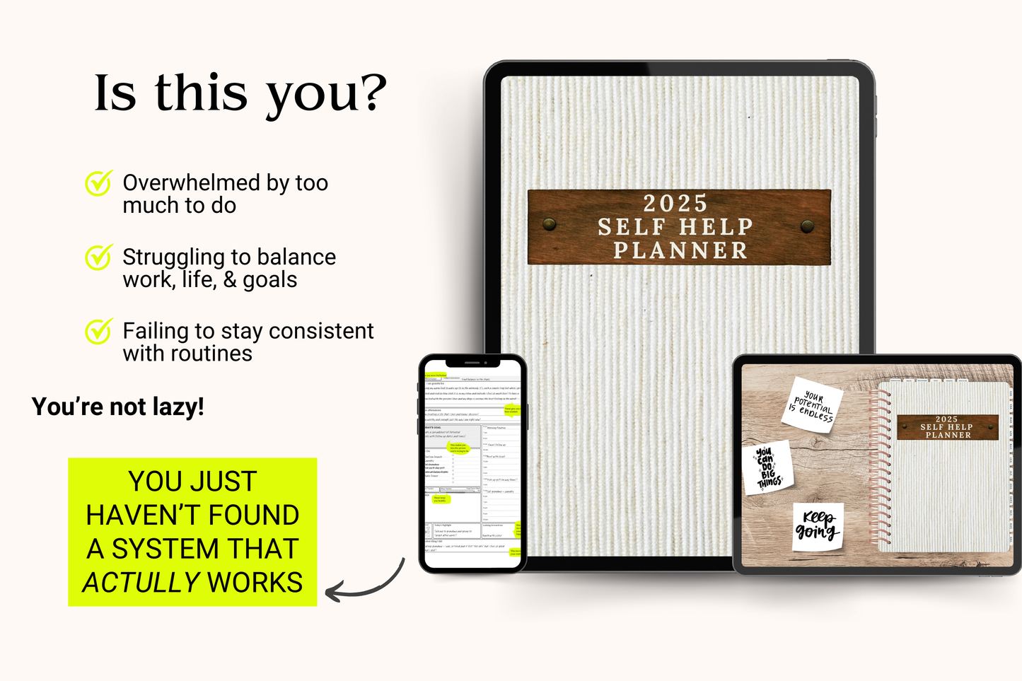 The Self Help Planner - Take Control of Your Time, Build Flexible Routines, and Create a Life You Love in 2025