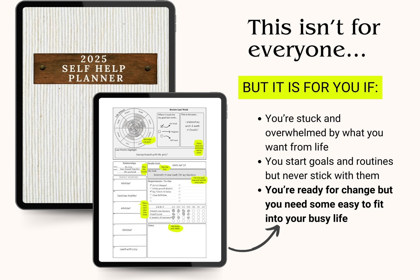 The Self Help Planner - Take Control of Your Time, Build Flexible Routines, and Create a Life You Love in 2025