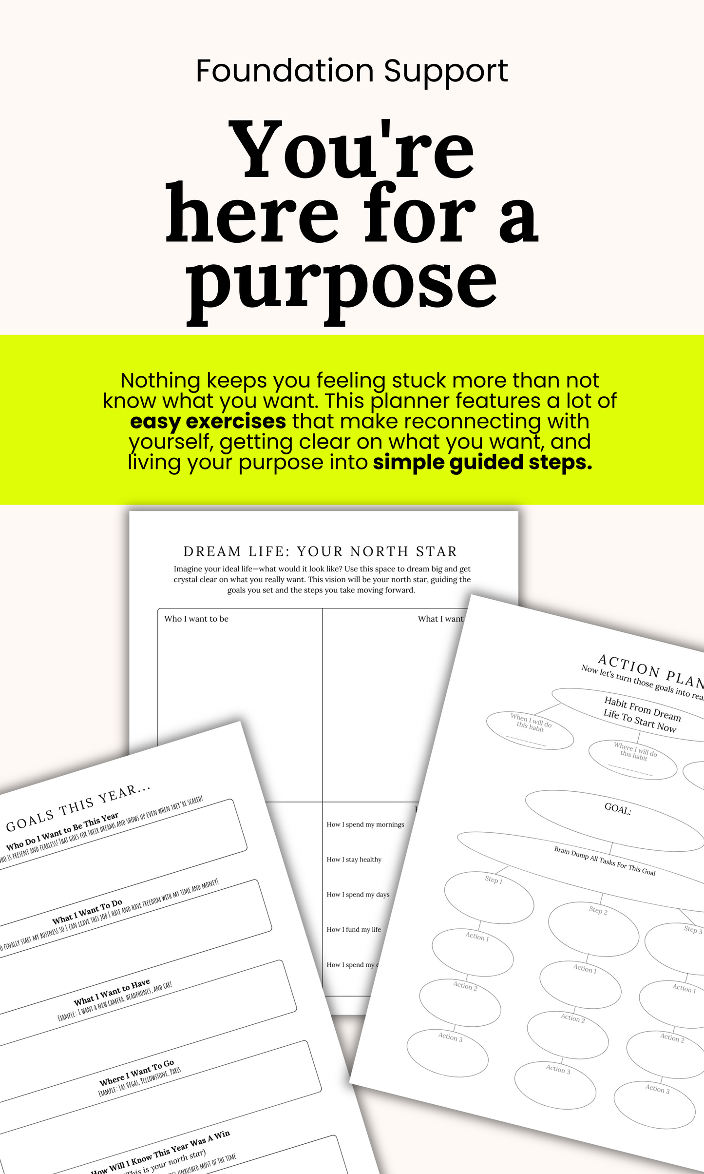 Printable perfectionist people pleaser Planner || The Self Help Planner w/ Editable Canva Template